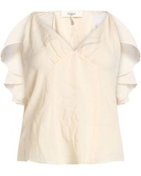 Chloé - Cream Top Silk - Lyst