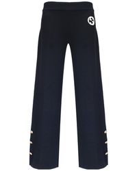 Gucci - Logo Embroidered Trousers - Lyst