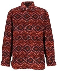 Dries Van Noten - Knit-Pattern Corduroy Shirt - Lyst