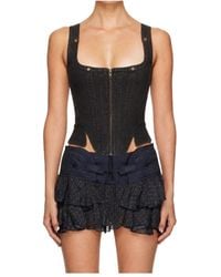 KNWLS - Sleeveless Zip-Up Top - Lyst