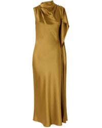 Pinko - Draped Cutout-Detail Dress - Lyst