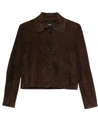 Arma - Emy Button-Fastening Suede Jacket - Lyst