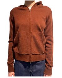 Max Mara - Long-Sleeved Hooded Knit Sweater - Lyst