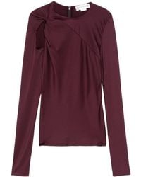 Victoria Beckham - Twist-Detail Cut-Out Top - Lyst