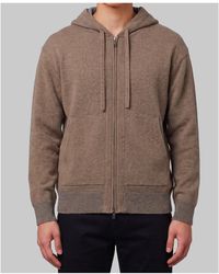 Roberto Collina - Zip-Up Hooded Knit Cardigan - Lyst