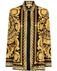 Versace - Heritage Barocco-Printed Long-Sleeved Shirt - Lyst