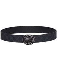 Gucci - Logo Plaque Belt - Lyst