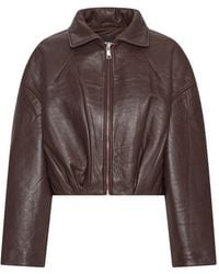 ROTATE BIRGER CHRISTENSEN - Bonded Leather Jacket - Lyst