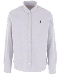 Ami Paris - Long-Sleeved Striped Shirt - Lyst