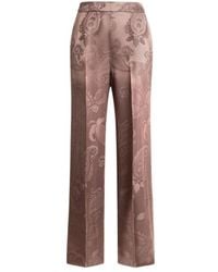 Etro - Jacquard Trousers With Floral Paisley Motif - Lyst