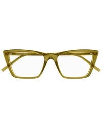 Saint Laurent - Eyewear Cat Eye Frame Glasses - Lyst