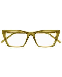 Saint Laurent - Eyewear Cat Eye Frame Glasses - Lyst
