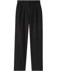 A.P.C. - Tressie Button Detailed Straight Leg Trousers - Lyst
