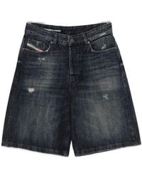 DIESEL - Denim Shorts With Belt Loops - Lyst