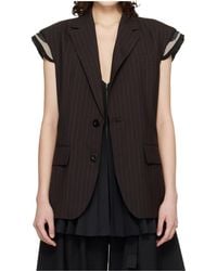 Sacai - Striped Vest - Lyst