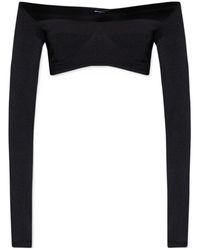 DSquared² - Cropped Square-Neck Knitted Top - Lyst