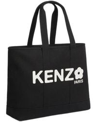 KENZO - Utility Logo Printed Large Tote Bag - Lyst