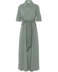 Marella - Stretch Linen And Viscose Shirt Dress - Lyst