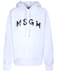 MSGM - Pull Rope Hooded Sweater - Lyst