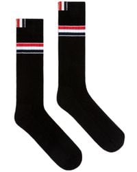 Thom Browne - Rwb Stripe Detailed Socks - Lyst