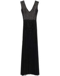 Norma Kamali - Sequin-Embellished V-Neck Maxi Dress - Lyst