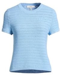 Chloé - Solid-Color Knitted Short-Sleeved Shirt - Lyst
