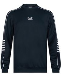 EA7 - Letter Logo Pullover Hoodie - Lyst
