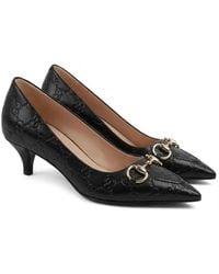 Gucci - Horsebit Detailed Pointed-Toe Pumps - Lyst