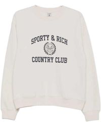 Sporty & Rich - Long-Sleeved Crew Neck Sweatshirt - Lyst