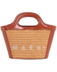 Marni - Tropicalia Logo Embroidered Micro Tote Bag - Lyst