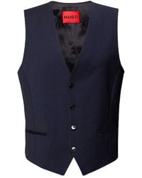 BOSS - Button-Down Waistcoat - Lyst