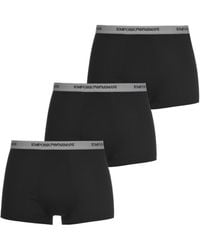 Emporio Armani - 3 Pack Stretch Cotton Trunks - Lyst