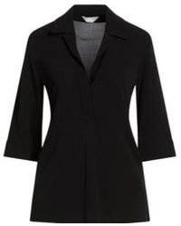 Max Mara - Collared Half-Placket Three-Quarter Sleeve Top - Lyst