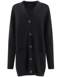 Givenchy - Studded-Logo Longline Cardigan - Lyst