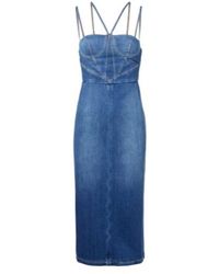 Nensi Dojaka - Denim Corset Dress - Lyst