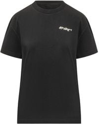 Off-White c/o Virgil Abloh - Off Shadow Logo Crewneck T-Shirt - Lyst