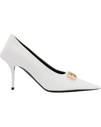 Balenciaga - Bb Logo Plaque Pointed Toe Pumps - Lyst