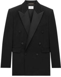 Saint Laurent - Double-Breasted Tuxedo Jacket - Lyst