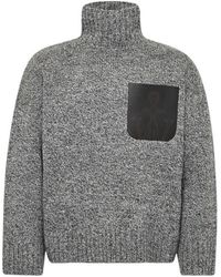 JW Anderson - High-Neck Leather-Pocket Sweater - Lyst