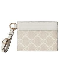 Gucci - Gg Emblem Card Case With Strap - Lyst