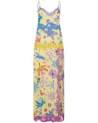 Gucci - Tropicalfloral Slip Maxi Dress - Lyst