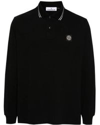 Stone Island - Logo-Patch Polo Shirt - Lyst