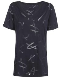 ARMANI EXCHANGE - V-Collar Short-Sleeved T-Shirt - Lyst