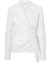 Dries Van Noten - Cotton-Poplin Wrap Shirt - Lyst