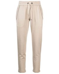 Brunello Cucinelli - Drawstring Tapered-Leg Sweatpants - Lyst