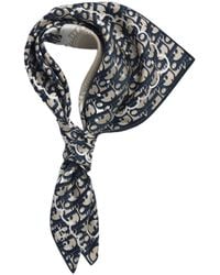 Dior - Polka Oblique 70 Square Scarf - Lyst
