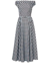Oscar de la Renta - Gingham Cotton-Blend Midi Dress - Lyst