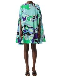 Emilio Pucci - Pucci Graphic Printed Crewneck Dress - Lyst