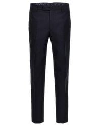 Etro - Patterned Pleat Front Trousers - Lyst