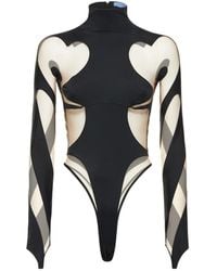 Mugler - Tulle High-Neck Jumpsuit - Lyst